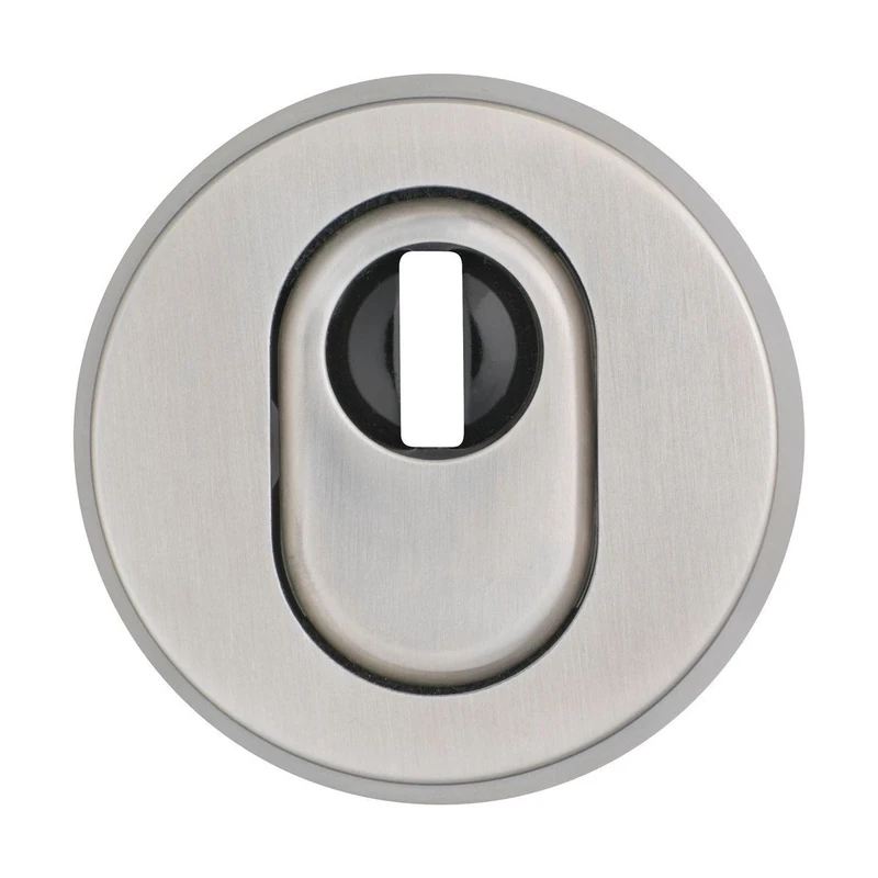ABUS RHZS415 ER SB 12541 Stainless Steel Lock Rosette with Cylinder Protection for Wooden Door
