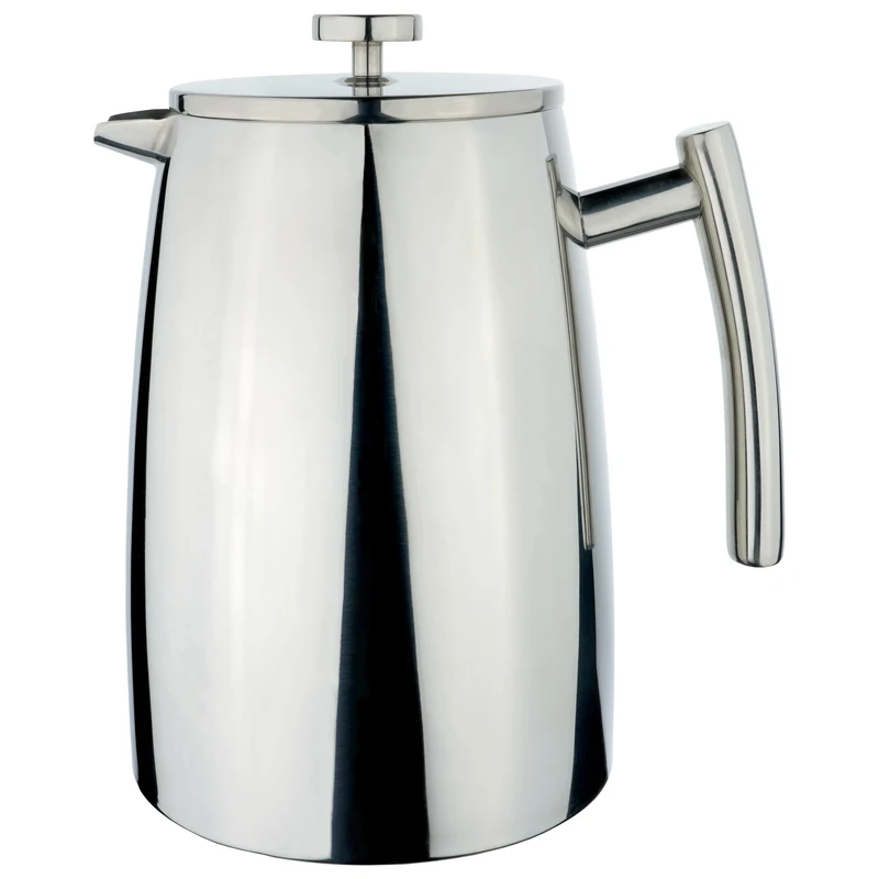 Café Stal HFD-16 Belmont 16 Cup Double Walled Cafetiere Coffee Maker, Mirror Finish, 2 Litre