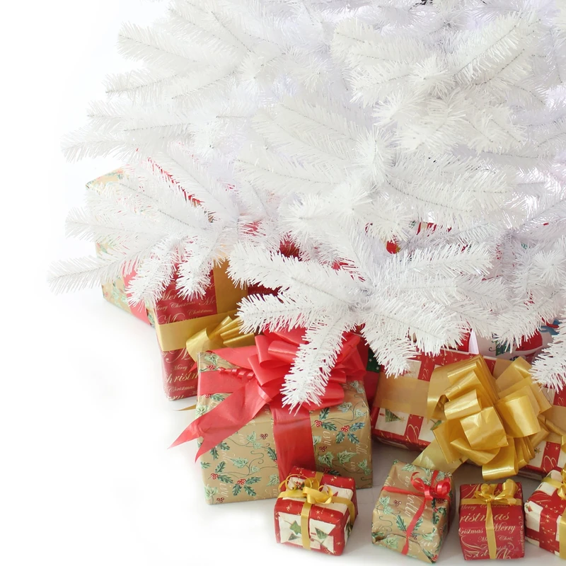 WeRChristmas 6 ft Deluxe Pine Christmas Tree with Easy Build Hinged Branches, Black