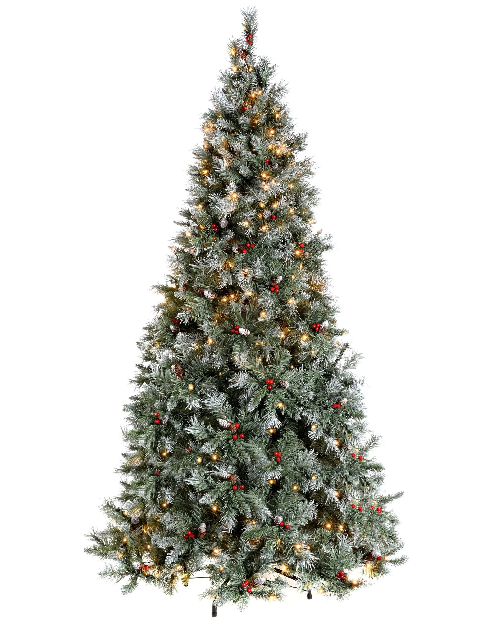 WeRChristmas Pre-Lit Scandinavian Blue Spruce Christmas Tree with 200 Chasing Warm LED Lights, 5 feet/1.5m