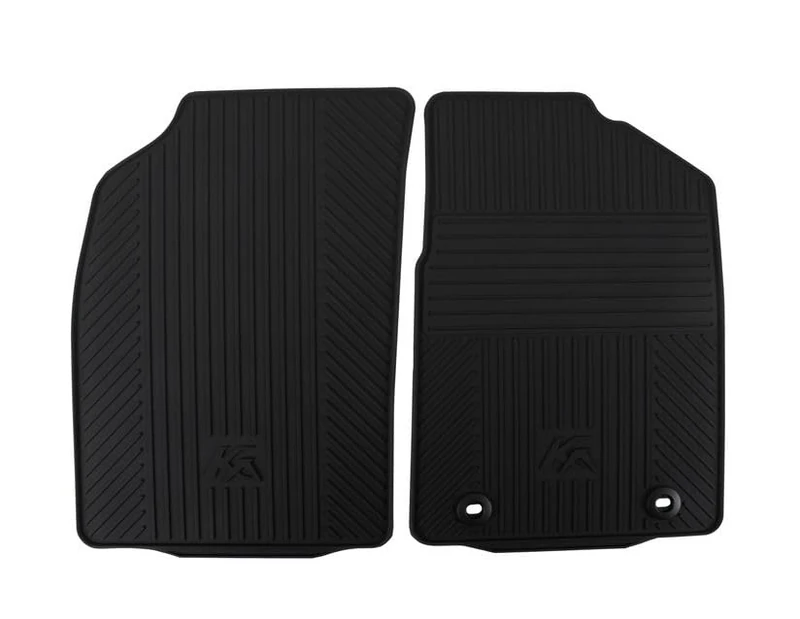 Ford 1558510 Floor Mats Rubber Front, Black, Set of 2