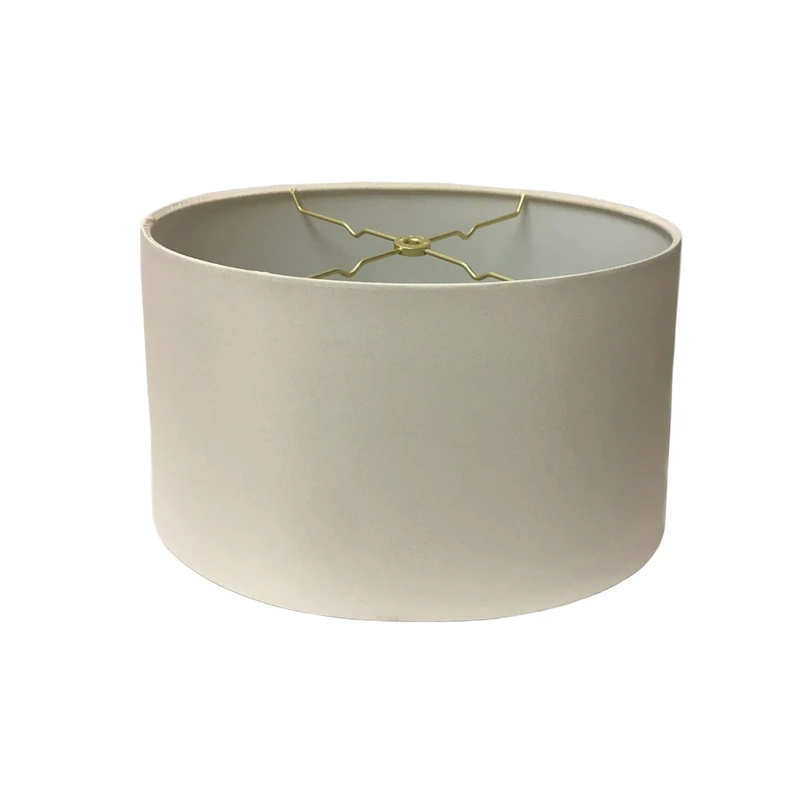 Royal Designs Shallow Oval Hardback Lamp Shade, Eggshell, 10 x 12 x 7