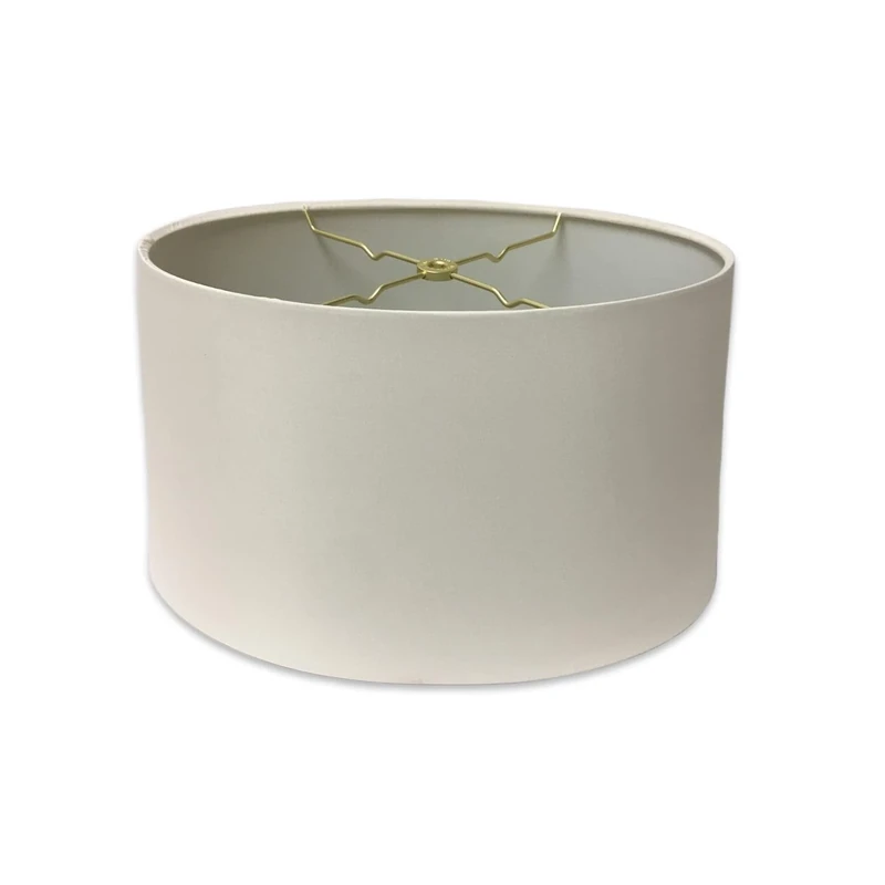 Royal Designs Shallow Oval Hardback Lamp Shade, White, 10 x 12 x 7