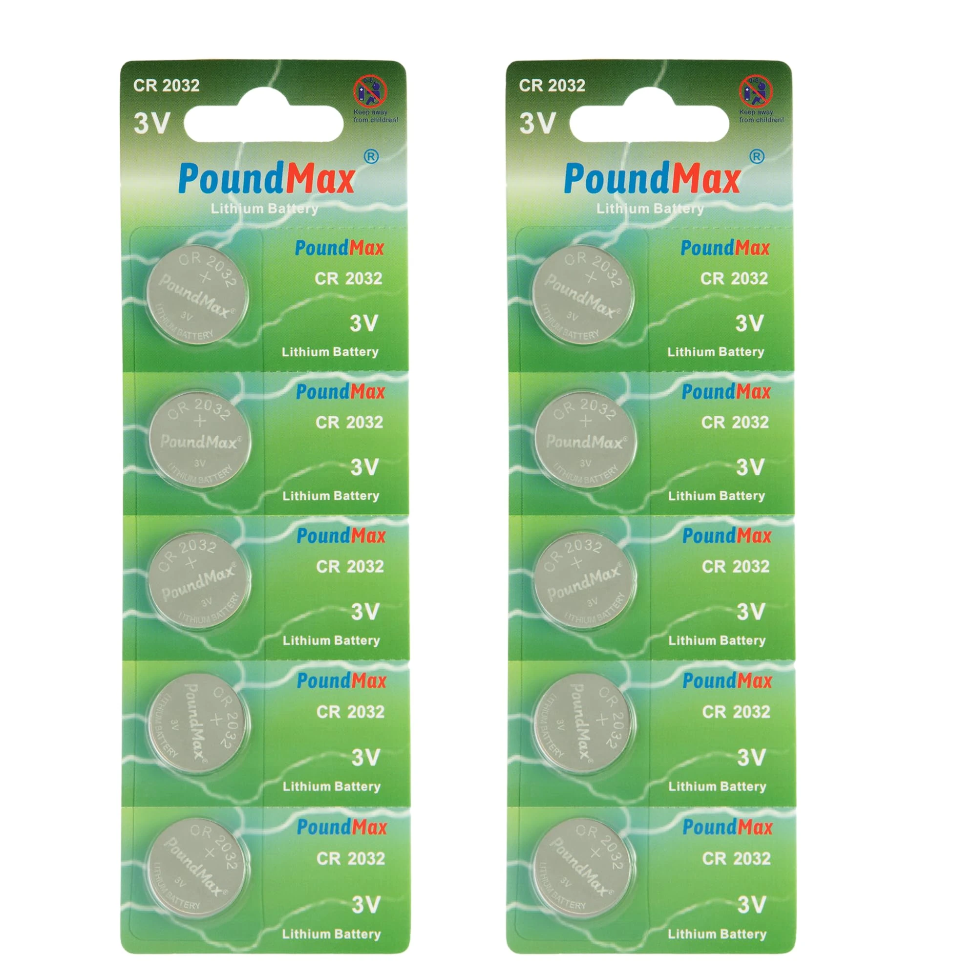 10 X CR2032 Lithium Button Cell Battery Batteries 3V UK