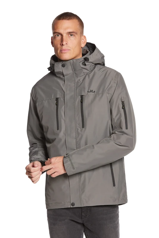 Jeff Green Men's Harstad Breathable Waterproof Outdoor Functional Jacket 12,000mm water column, Size - Men:Medium, Colour:Gunmetal
