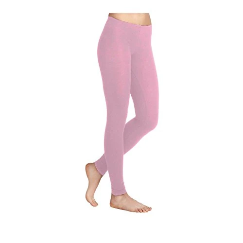 Missloved Plain Stretchy Viscose Lycra Leggings - XL to fit UK 16-18 - Baby Pink