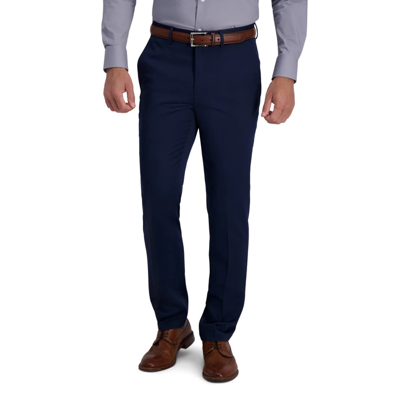 Kenneth Cole Reaction Men's Slim Fit Heather Dress Pant, Navy, 34W / 34L