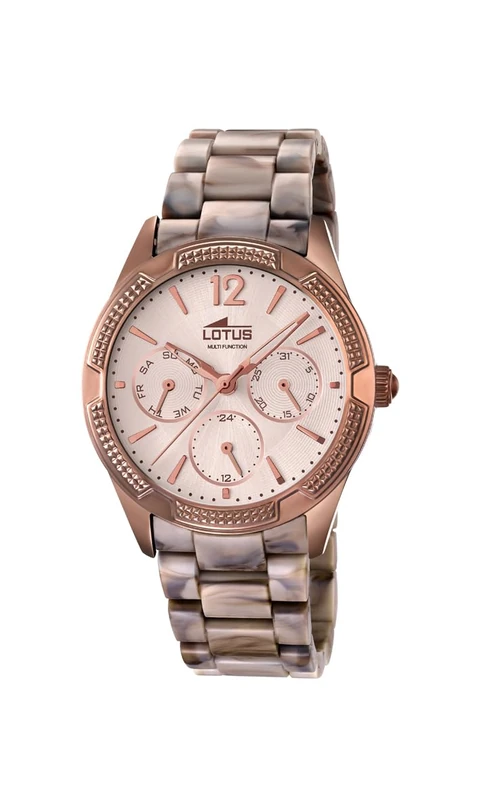 Lotus Women's Quartz Watch with Black Dial Analogue Display Quartz Plastic 15928/1