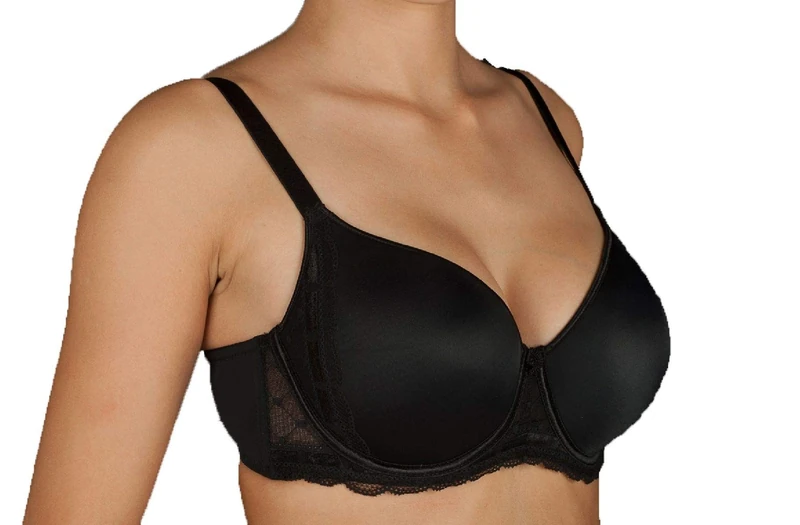Selene Foam Cup Bra with Desire Underwire, Black/White, 38C