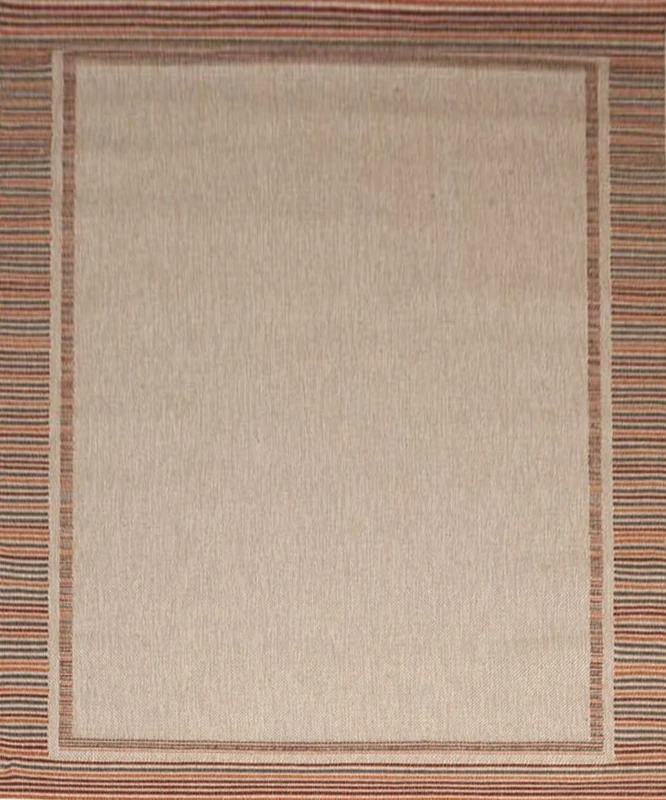 ASPECT Tabriz Bodered Indoor/Outdoor Rug-Natural with Border pattern/120x170cm, Polypropylene, Beige, 120 x 170 cm