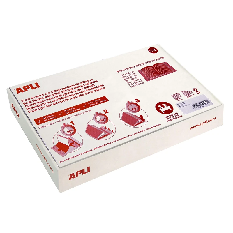 APLI Kids 12280 Self-Adhesive PVC Film with Adjustable Tab 290 x 530 mm