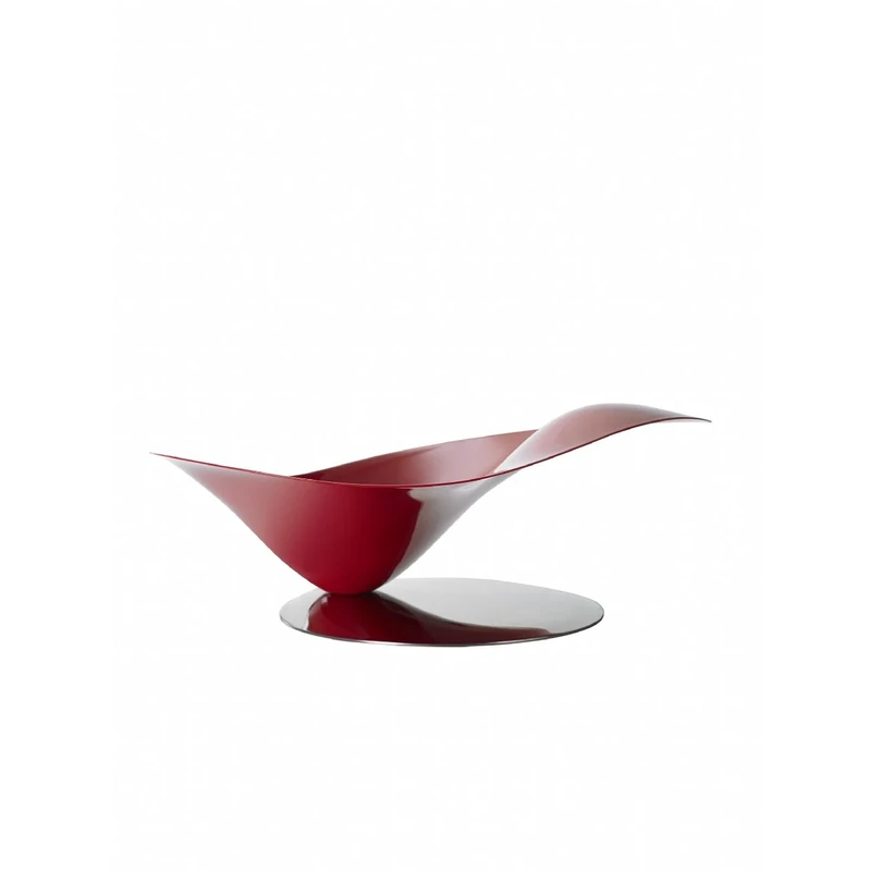 BUGATTI Casa Fruit Bowl 21-PETALOI3, Steel, red, 40 x 30 x 15 cm