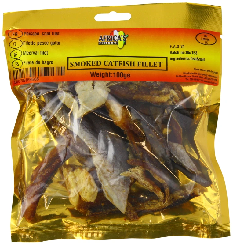 Africa's Finest Smoked Catfish Fillet 100 g (Pack of 10)