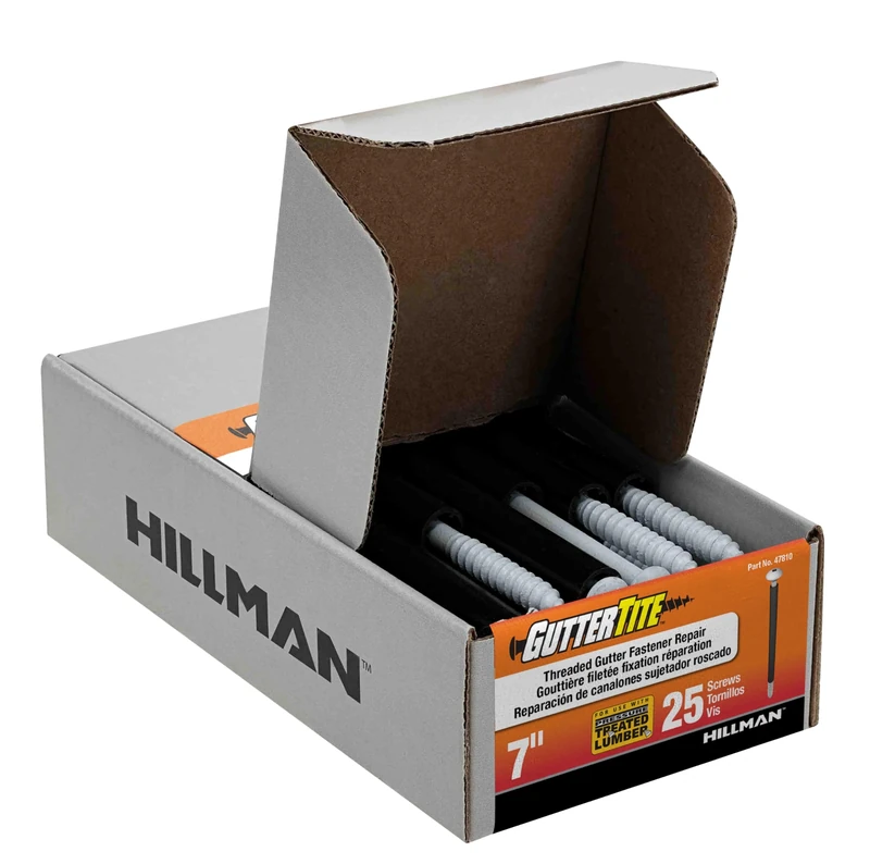 The Hillman Group 47810 5/16 X 7-Inch Guttertite Screw, White, 25-Pack
