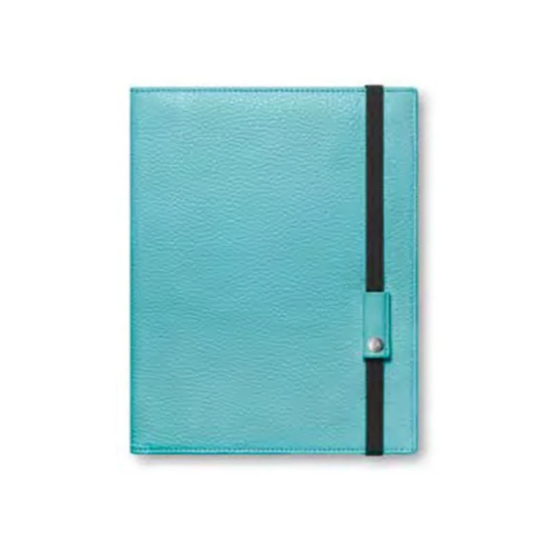 Caran d'Ache A5 Leman Leather Writing Pad - Turquoise