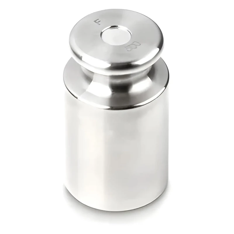 F2 500 G Test Weight Cylindrical, Finely Turned Stainless Steel