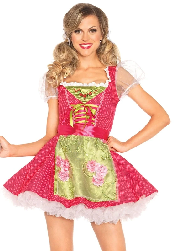 Leg Avenue Beer Garden Gretel Costume (L, Pink)