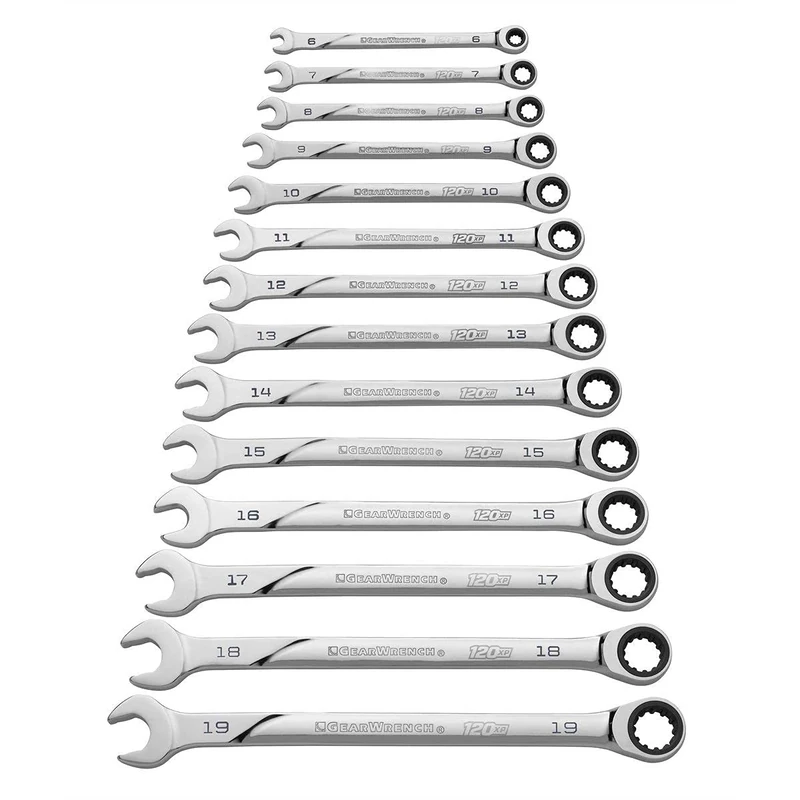GearWrench Universal Spline XL Ratcheting Combination SAE Wrench Set - 86426