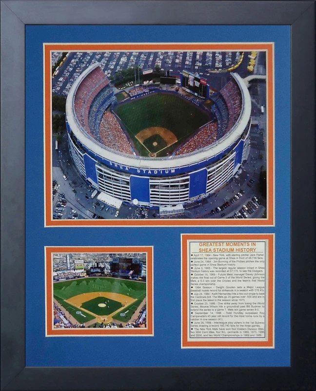 Legends Never Die "Shea Stadium" Framed Photo Collage, 11 x 14-Inch (11266U)