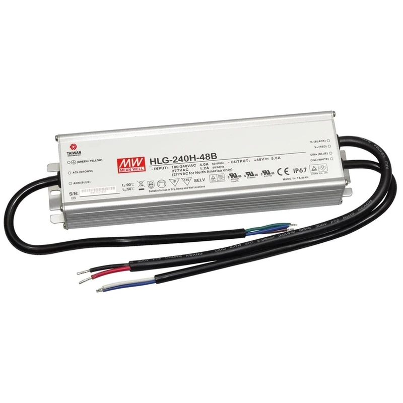 LED Power Supply 192W 12V 16A ; MeanWell HLG-240H-12B ; dimming Function