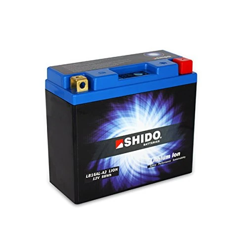 SHIDO LB16AL-A2 LION -S- Lithium-Ion Motorcycle Battery-Blue