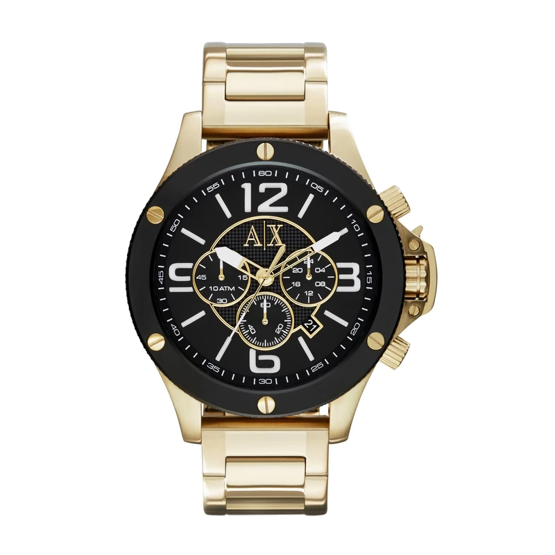 Armani Exchange Watch For Men, Chronograph Movement and 48mm Case Size with Stainless steel, Leather or Silicone strap