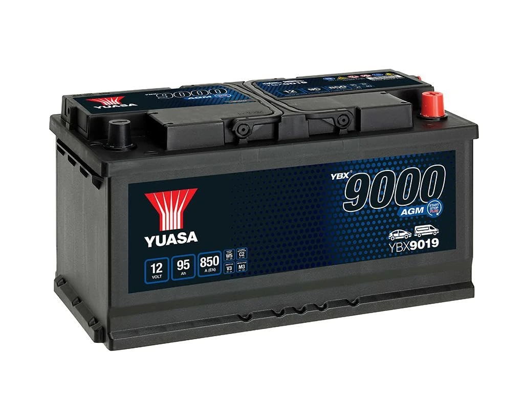 Yuasa YBX9019 12V 95Ah 850CCA AGM Start Stop Plus Maintenance Free Car Battery