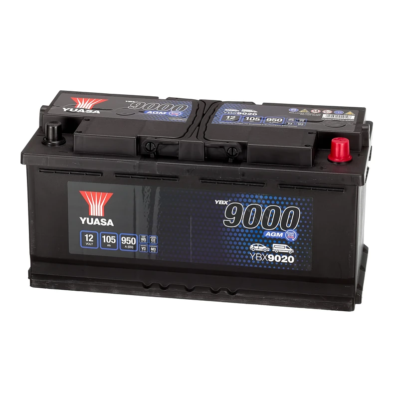 Yuasa YBX9020 12V 105Ah 950CCA AGM High Performance Start Stop Plus Car Battery