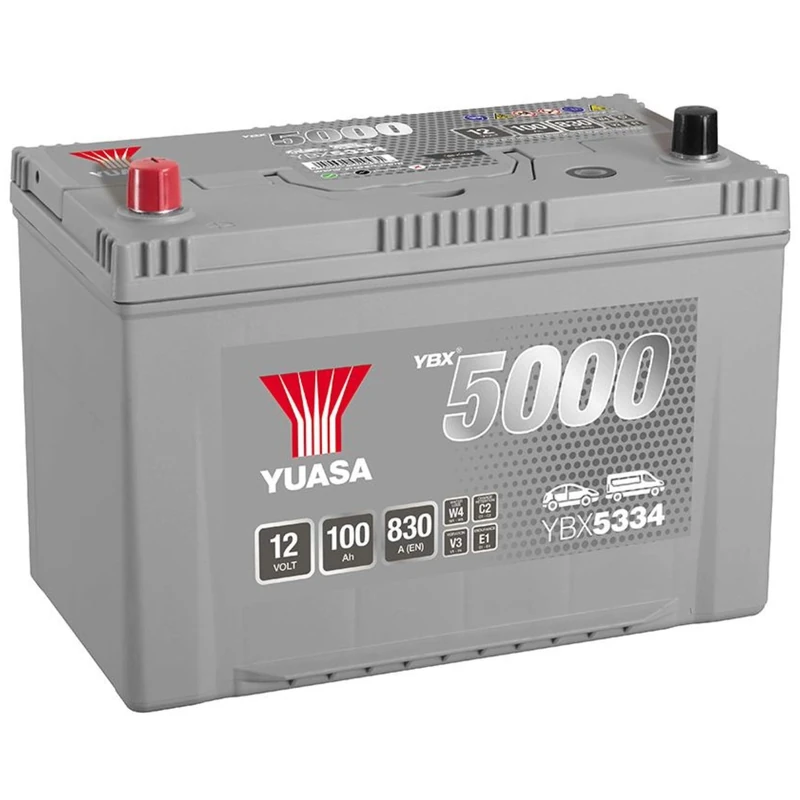 Yuasa YBX5334 12V 100Ah 830CCA High Performance Car Battery