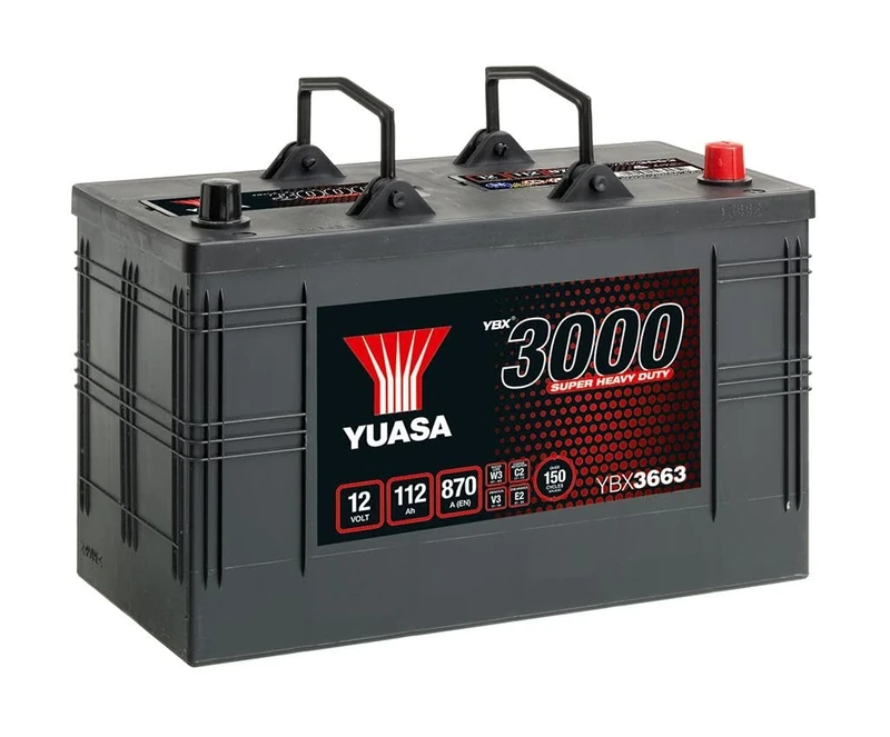 Yuasa YBX3663 12V 112Ah 870CCA Super Heavy Duty Sealed Maintenance Free Car Battery