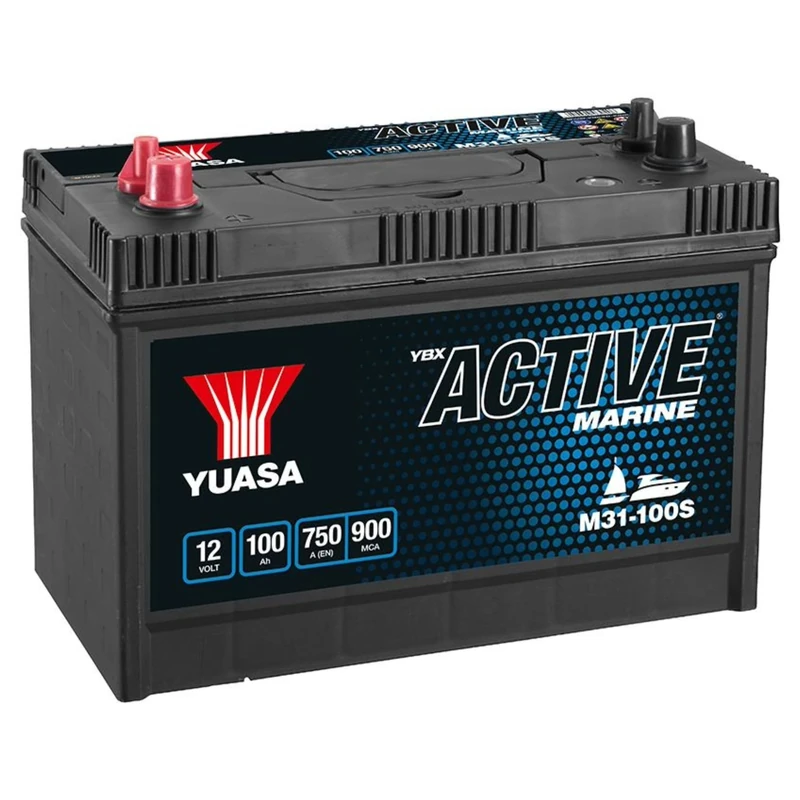 Yuasa YBXM31-100S 12V 100Ah 750CCA Maintenance Free High Performance Marine Battery