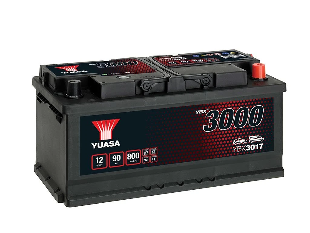 Yuasa YBX3017 12V 90Ah 800CCA Sealed Maintenance Free High Performance Car Battery