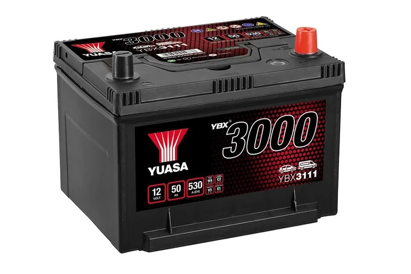 Yuasa YBX3111 12V 50Ah 530CCA Sealed Maintenance Free High Performance Car Battery