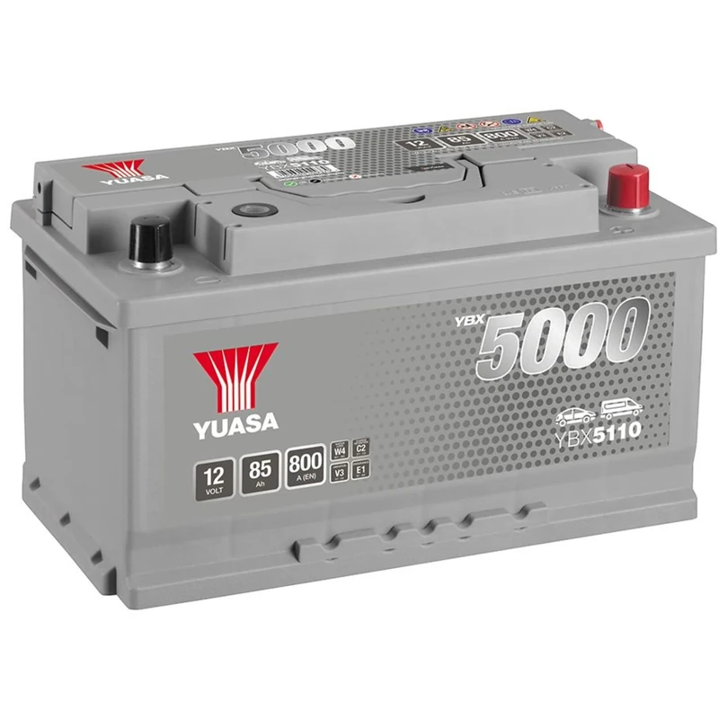 Yuasa YBX5110 12V 85Ah 800CCA Silver Sealed Maintenance Free High Performance Car Battery