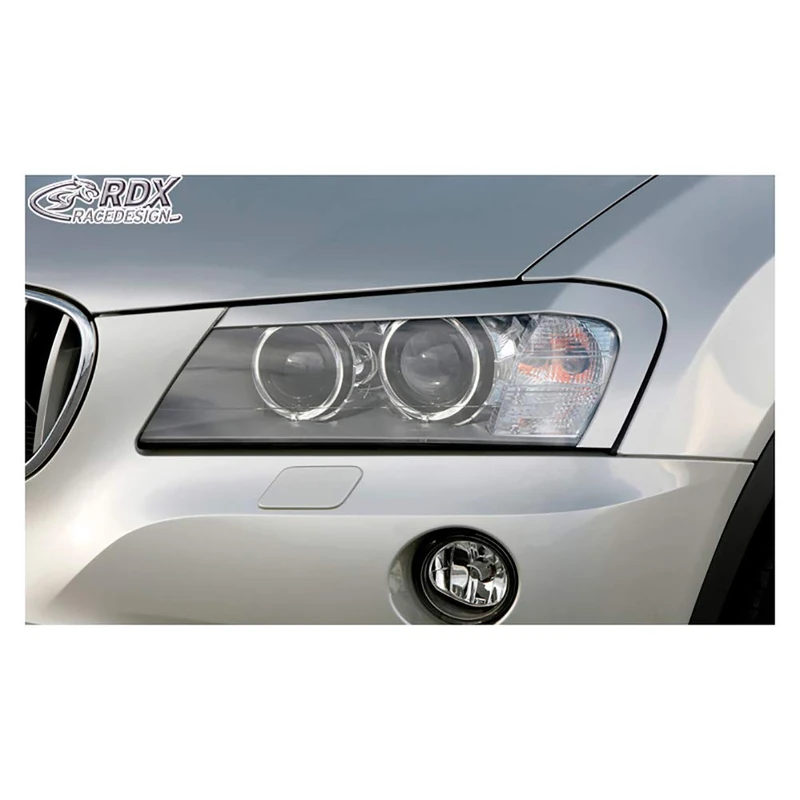 RDX Racedesign Head light spoilers compatible with BMW X3 F25 2010-2014 (ABS)