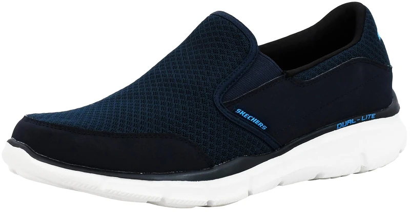 Skechers Men's Equaliser Persistent Low-Top Sneakers, Blue Navy, 8 UK