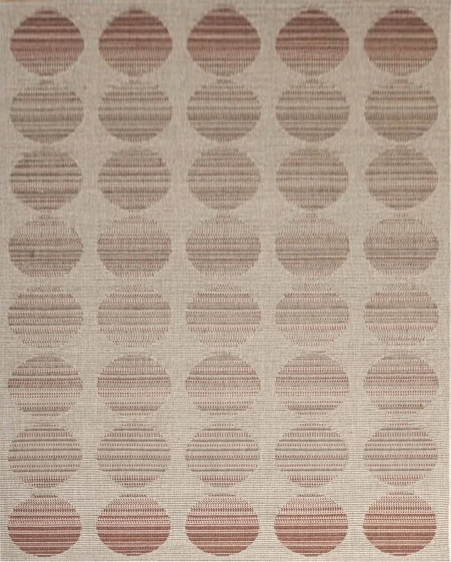 ASPECT Dim Polka Indoor/Outdoor Dots Rug-Terracotta & Beige Mixed Dots/160x230cm, Polypropylene, 160 x 230 cm