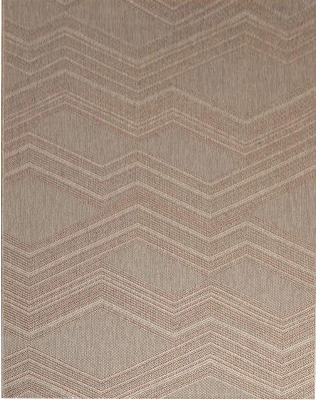 Aspect 120 x 170 cm Polypropylene Bukhara Chevron Indoor/Outdoor Rug, Grey - Image 1