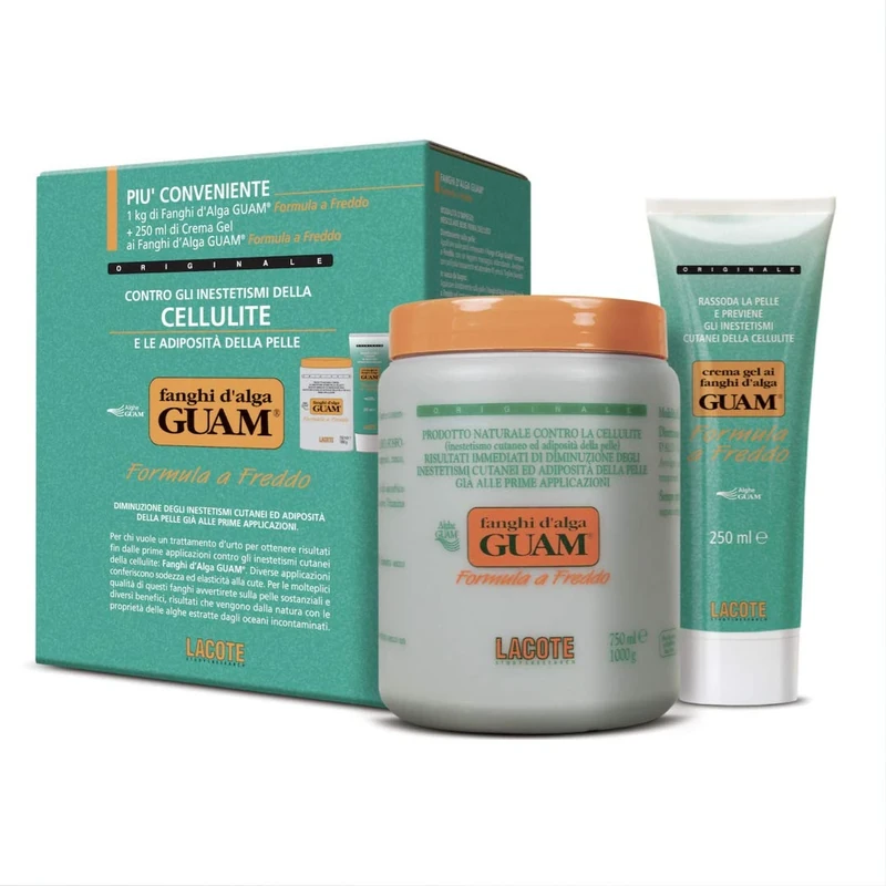 Guam Convenienza Colddo Algae Mud – Set of 1 kg of Mud plus 250 ml Gel Cream, for Swelling, Firming, Refreshing