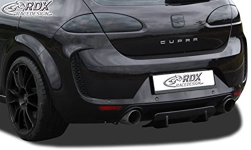 RDX Racedesign Rear bumper skirt 'Diffusor U-Diff' compatible with Seat Leon (1P) 2005-2012 (PU)