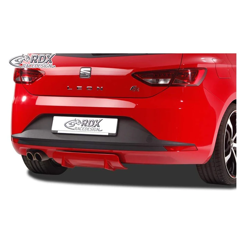 RDX Racedesign Rear bumper skirt 'Diffusor U-Diff' compatible with Seat Leon (5F) incl. FR/SC/ST 2012-2020 (PU)