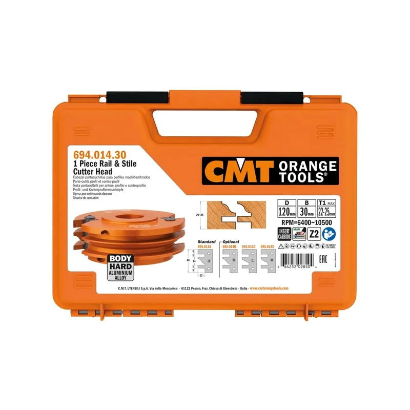 CMT 694.014.30 One-Piece Rail & Stile Head D=130X40X30