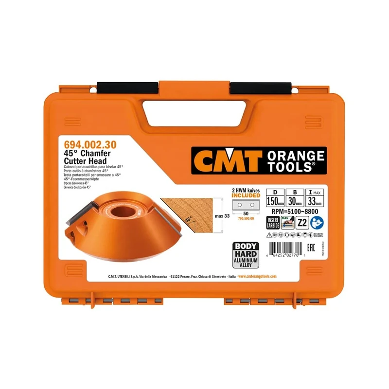 CMT Orange Tools 694.002.30 - Chamfer Head 45? D=150X50X30