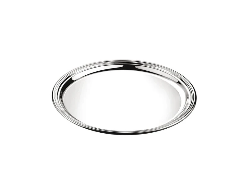 Zilverstad Round Serving Tray, Silver