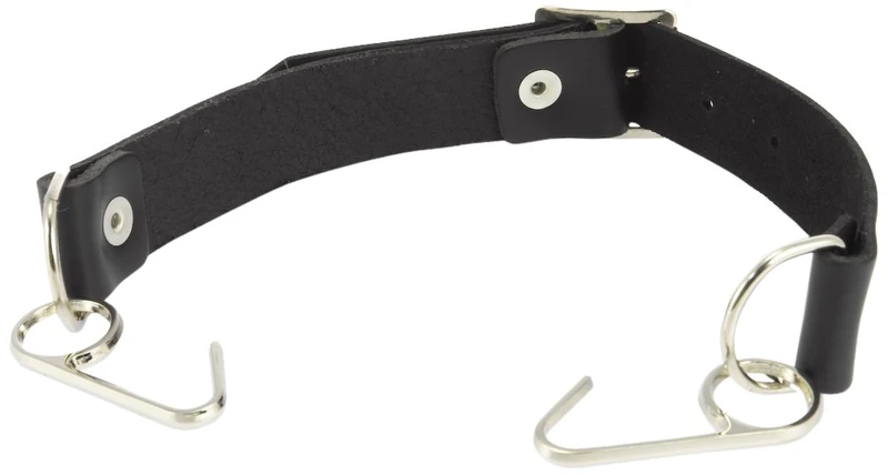 Rimba - Mouth Gag with Smile Hook Black/Silver