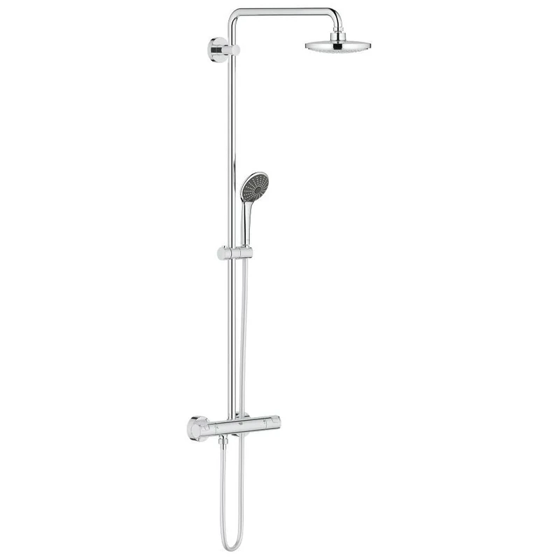 GROHE 27860001 Vitalio Joy System 180 Shower System with Bath Thermostat