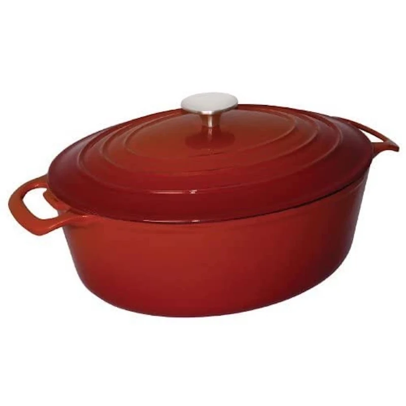 Vogue Oval Casserole Red - 125x230x305mm 6Ltr 202fl oz