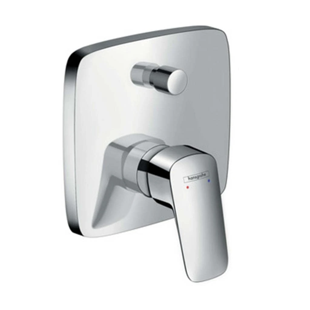 hansgrohe Logis - bath tap concealed for 2 functions, bath mixer tap for iBox universal, single lever bath mixer, chrome, 71405000