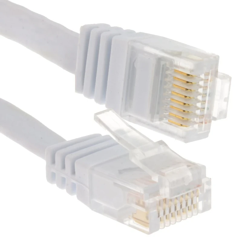 kenable FLAT CAT6 Ethernet LAN Patch Cable Low Profile GIGABIT RJ45 0.5m WHITE [0.5 metres]
