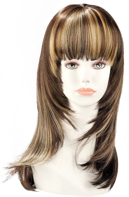 World Wigs Wig Long/Extensions with Fringe brown - Image 1